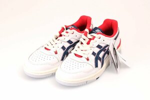 コムデギャルソンx アシックス レザースニーカー ホワイト/ネービー サイズ10 約28cm COMME des GARCONS SHIRT/asics EX89 1201A981 100