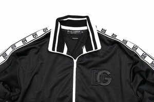 ドルチェ＆ガッバーナDOLCE&GABBANA メンズ DGロゴ ジャージ ブラック サイズ52 EMBOSSED DG LOGO JACKET G9XM5Z HU7B7 N0000 新品