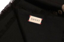 グッチ メンズ 大判マフラー ストール GG柄 ブラック 約200cm X 120cm GUCCI MUFFLER 694813 3GAGP 1000 BLACK 新品_画像5