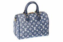 ルイヴィトン スピーディバンドリエール25 モノグラムデニム 中古品 LOUIS VUITTON M59609 USED 美品 Aランク/6740_画像4