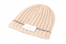 ブルネロクチネリ メンズ カシミヤ100% ニットキャップ サンド サイズM BRUNELLO CUCINELLI CAPPELLI PAPLINA M2240900 新品_画像1