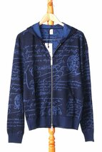 ベルルッティ スクリット ジップアップ パーカー ネービー サイズXL Berluti R23KZL01 004 N40 COLD NIGHT BLUE 新品_画像1