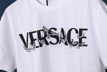 ヴェルサーチ べルサーチ Tシャツ ホワイト サイズXL バロッコ シルエット ロゴ アイコン VERSACE 1006974 1A04949 1W010 新品_画像2