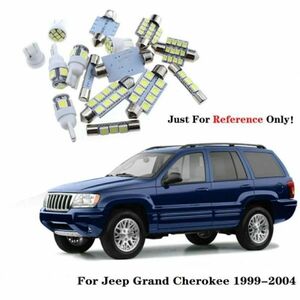 CD023:Hot Sale 18x White Interior LED Lights Package Kit For 1999-2004 For Jeep Grand Cherokee WJ Car Accessories