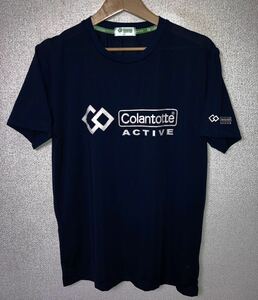 Colantotte　Active　コラントッテ　アクティブ　半袖　ストレッチ　ドライシャツ　メッシュ　ネイビー　Lサイズ　マイナスイオン