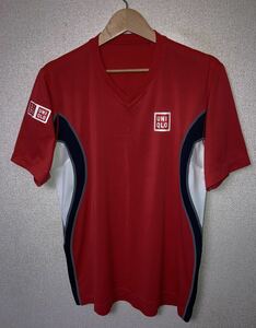 UNIQLO NK ユニクロ　錦織圭　2012年全仏オープンモデル　ドライEX 半袖　テニス　Tシャツ　赤　レッド　Lサイズ　341-072730