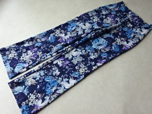  travel walking [pitatsu] flower pattern floral print stretch pants size L