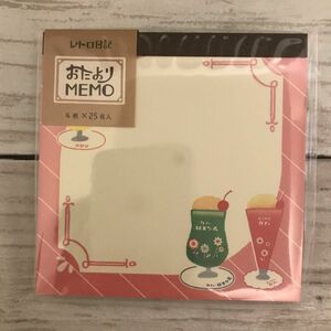 【レトロ日記】古川紙工 メモパッド クリームソーダ (ピンク)