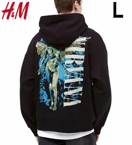 新品 H&M × ニルヴァーナ NIRVANA パーカー 天使ロゴ L