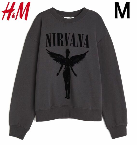 新品 H&M × NIRVANA ニルヴァーナ スウェット 天使ロゴ M