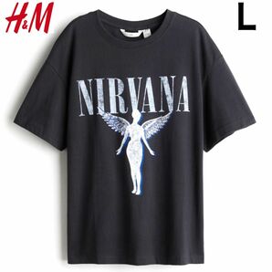 新品 H&M × NIRVANA 天使ロゴ Tシャツ L