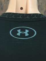 ss_0468y ★定形外 配送★ 極美品 アンダーアーマー ヒートギア HIIT JACQUARD 半袖機能Tシャツ ブラック 背面メッシュ メンズ MD_画像4