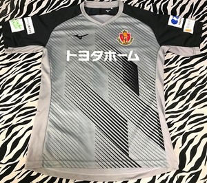 r1_6816y ★定形外 配送★ 選手支給品 Jリーグ 名古屋グランパス 2022年 半袖 ユニフォーム シャツ グレー×ブラック ミズノ 製 メンズ XL