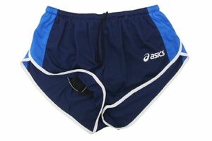 r1_7102k ★定形外 配送★ 美品 asics アシックス 男子陸上競技 ランニングパンツ ランパン ネイビー/サイズO