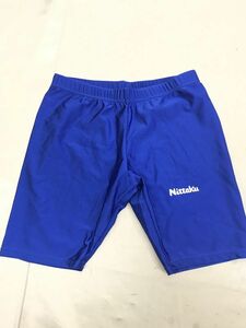 r1_6872f ★定形外 配送★ Nittaku 卓球 ハーフコンプレッション タイツ 光沢ブルー レディース L～Oサイズ