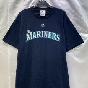 r1_7051ｗ ★定形外 配送★ MLB Mariners マリナーズ ICHIRO Tシャツ ＃51 Majestic製 Lサイズの画像1