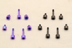 1 jpy selling up! tanker cap bolt SET [ blue / black ]NSR250R T2Racing titanium bolt 