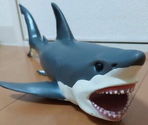 【ソフビ】美品 フェイバリットコレクション ホホジロザメ フィギュア ソフビ 鮫 シャーク ジョーズ JAWS BIG 海洋生物 アーロン