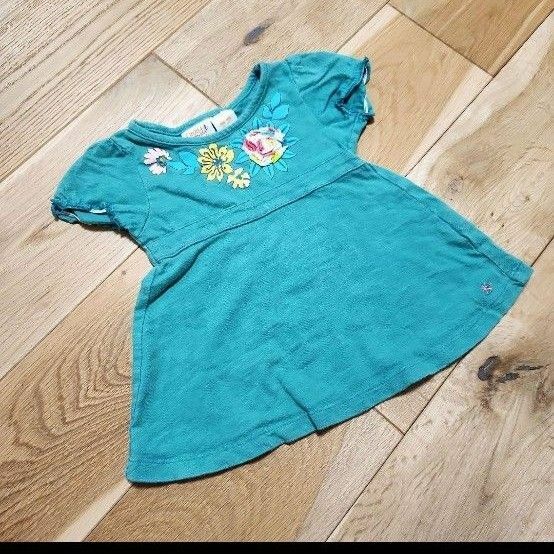 TRULY トゥルーリースクランプシャス 半袖 Tシャツ 95サイズ 青 緑