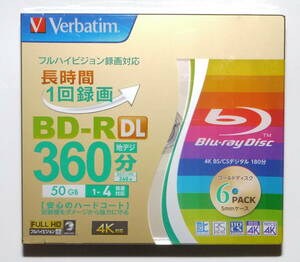 Verbatim BD-R DL 6PACK 50GB(片面2層) VBR260YG6VTO　新品未使用品 001