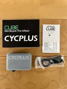 CYCPLUS CUBE 携帯電動ポンプ 最大圧力100PSI 仏＆米バルブ対応 空気入れ 自転車 小型携帯空気入れ