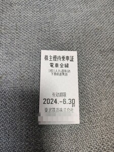 ★☆東武鉄道株主優待乗車証　数量8　 2024．6．30まで☆★