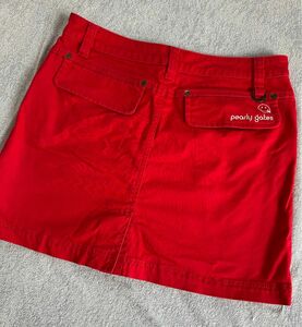パーリーゲイツ PEARLY GATES ゴルフ スカート　赤　サイズ2