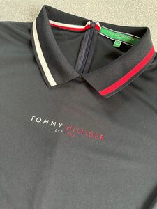 試着のみ　TOMMY HILFIGER 2023モデル　ポロシャツ ネイビー ゴルフウェア　サイズLL