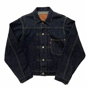 漢の1着 90年代 濃い濃い 日本製 71506 Levi's リーバイス Gジャン ファースト ファースト ビンテージ メンズ 36 506XX 1st 濃紺 J02