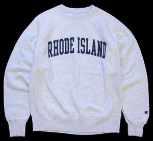 ★Championチャンピオン RHODE ISLAND リバースウィーブ スウェット 杢ライトグレー S★ロードアイランド カレッジ 単色 復刻 ユニセックス