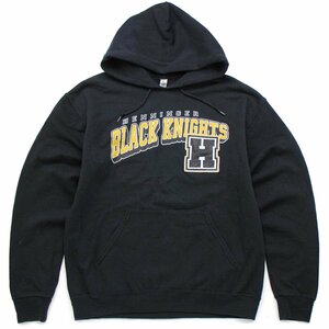 ★HENNINGER BLACK KNIGHTS スウェットパーカー 黒 M★フーディー スポーツ カレッジ ブラック