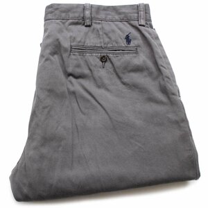 ★00s ポロ ラルフローレン PRESTON PANT コットン チノパン グレー w36 L30★241 オールド クラシック トラウザーズ ワイド