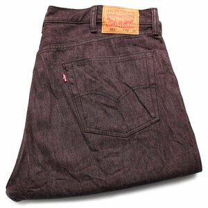 ★メキシコ製 Levi'sリーバイス 501 先染め カラーデニムパンツ 茶 w42 L30★SDP2652 ジーンズ ストレート オーバーサイズ ビッグサイズ