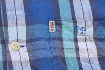 ★00s POLO JEANSポロ ジーンズ ラルフローレン チェック コットンシャツ XL★オールド ロゴ刺繍 ワンポイント スリム オーバーサイズ_画像5