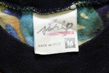 ★90s イタリア製 ボタニカル柄 オールオーバープリント コットンTシャツ M★オールド ビンテージ ユーロ フラワー フローラル 花柄 総柄_画像4