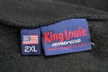 ★90s USA製 King Louieキングルイ verizon ロゴ刺繍 スウェット 黒 2XL★オールド ワンポイント ベライゾン 携帯電話 AT&T オーバーサイズ_画像4