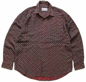 ★90s イタリア製 ORSO POETA 小紋柄 総柄 レーヨンシャツ XL★オールド ビンテージ ユーロ ヨーロッパ デザイン ドット オーバーサイズ