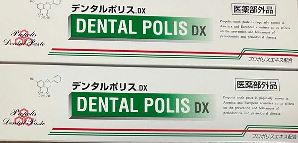 ②薬用ハミガキ デンタルポリス（80g）2本　歯磨き粉 日本自然療法 オーラルケア プロポリス 口臭 予防 対策
