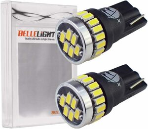 ベルライト】BELLELiGHT 24V車専用設計 T10 LEDバルブ 3014チップ 24連 2個セット (24連ホワイト (