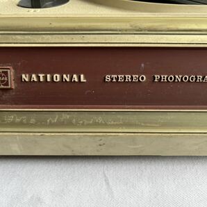L-244 NATIONAL ナショナル ステレオ ラジオ レコードプレイヤー STEREO phonograph ヴィンテージ 昭和レトロ アンティーク 120サイズの画像3