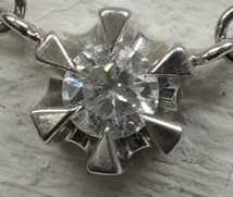 ダイヤ　0.16ct 41cm pt850 大網てんとう虫　F17-671-13_画像2