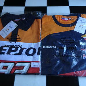 レプソル ホンダ レーシングTシャツ (XL)サイズ+#93 マルク・マルケス ポロシャツ(XXL) 2着セット Repsol Honda RACING HRC MotoGP RC213V