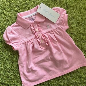 【新品未使用タグ付】ポロラルフローレン　ベビー　ポロシャツ　ピンク　80センチ
