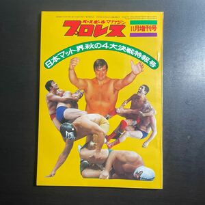 ベースボールマガジン　プロレス　1973年11月増刊号 昭和48年