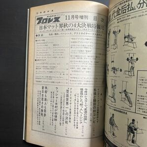 ベースボールマガジン プロレス 1973年11月増刊号 昭和48年の画像6