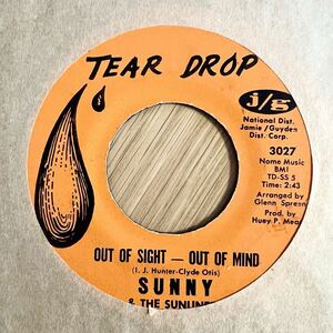 【45】ローライダークラシック！SUNNY & THE SUNLINERS / OUT OF SIGHT,OUT OF MIND / CHICANO /7inch EP 60s 50s oldies / LATIN SOUL R&B