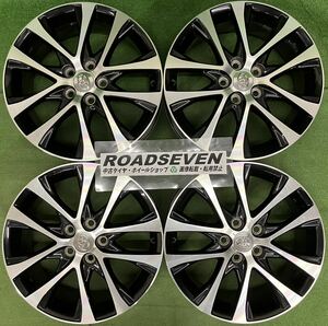 ★トヨタ 50系 エスティマ 純正 18インチ 5穴★18×7J +51 5H/114.3 ハブ径:約60mm 4本セット 中古 アルミホイール★送料無料