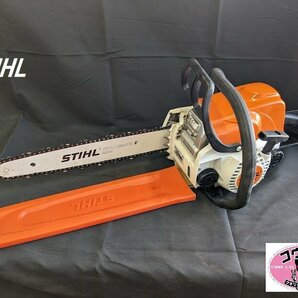 【美品】動画あり☆STIHL エンジンチェンソー MS180C-BE 35cm スチール MS180C ガイドバー350ｍm 排気量38.1ml ☆茨城県下妻市の画像1