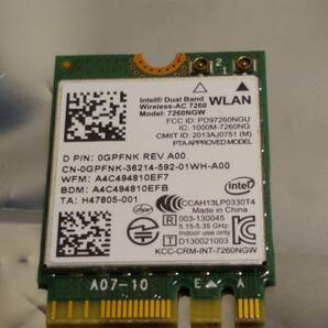 【M.2 wifi+Bluetoothカード】intel Dual Band Wireless-AC7260／7260NGWの画像1