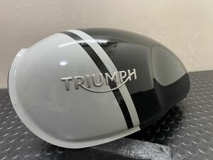 美品 ボンネビルボバー ( '24 ) triumph トライアンフ 純正 タンク ( クロ x グレー )